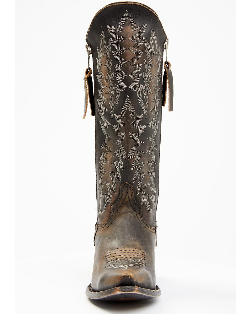 Idyllwind Women's Latigo Side Zip Distressed Tall Western Boot - Snip Toe