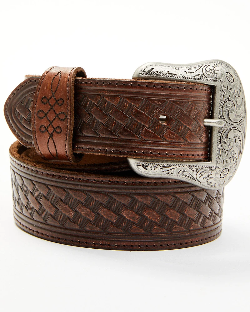 RANK 45® Men's Tonal Stitched Basketweave Belt