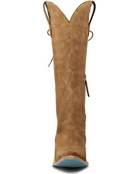 Lane Women's Lexington Knee High Corset Suede Western Boots - Snip Toe