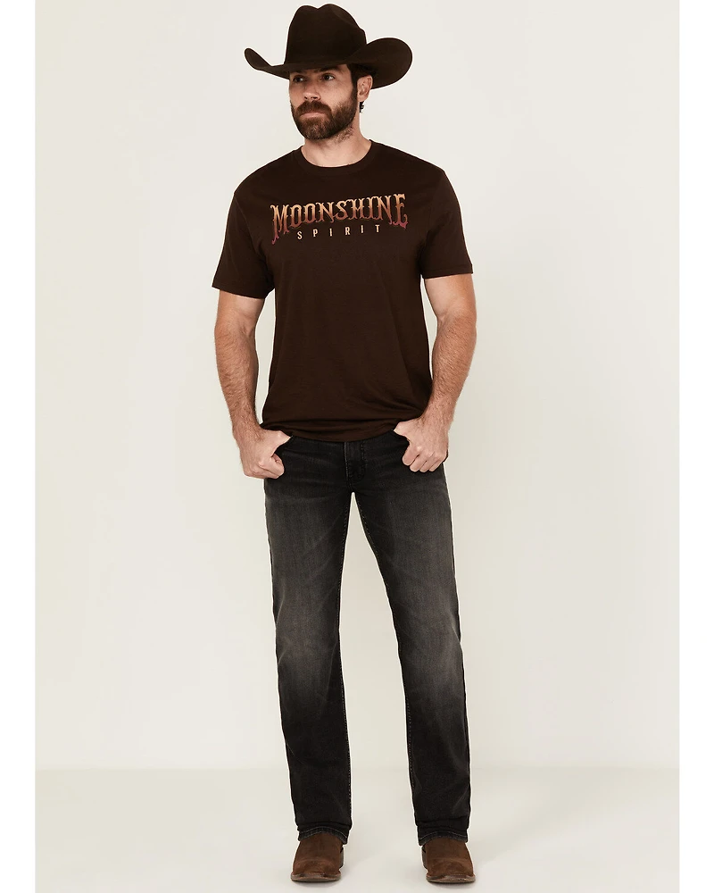 Moonshine Spirit Men's Rocky Mountain Black Wash Slim Stretch Denim Jeans