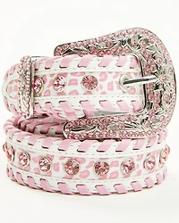 Shyanne Girls' Leopard Print Embellished Bling Belt