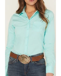 Ariat Women's Boot Barn Exclusive Solid Kirby Long Sleeve Button-Down Stretch Western Shirt