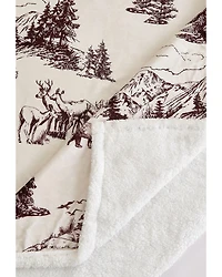 HiEnd Accents White Pine Sherpa Throw