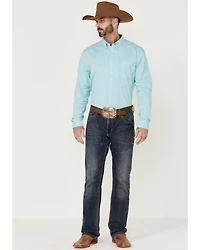 RANK 45® Men's Heeler Textured Solid Long Sleeve Button-Down Western Shirt