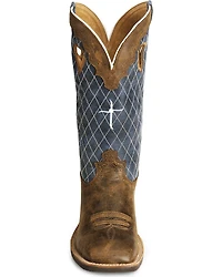 Twisted X Men's Distressed Ruff Stock Western Boots - Broad Square Toe