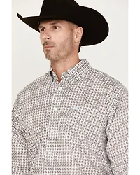 Cinch Men's Geo Print Long Sleeve Button-Down Stretch Western Shirt
