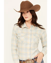 Wrangler Retro Women's Boot Barn Exclusive Plaid Print Long Sleeve Pearl Snap Western Shirt