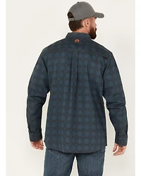 Hawx Men's FR Plaid Print Long Sleeve Button-Down Work Shirt