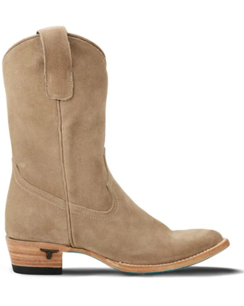 Lane Women's Plain Jane Midi Suede Western Boots - Round Toe