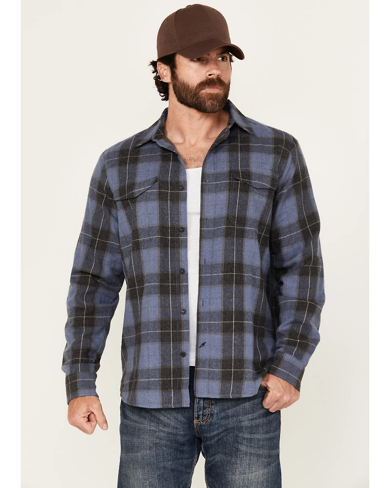 Brothers and Sons Men's Bronson Plaid Print Long Sleeve Button-Down Flannel Shirt