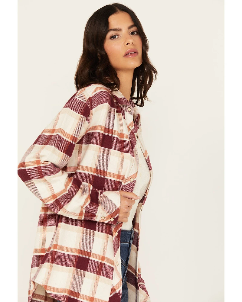 Idyllwind Women's Rendon Plaid Print Long Sleeve Snap Flannel