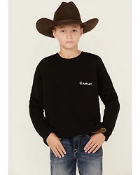 Ariat Boys' Camo Logo Long Sleeve Graphic T-Shirt