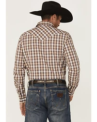Cody James Men's Bradford Plaid Print Long Sleeve Snap Western Shirt