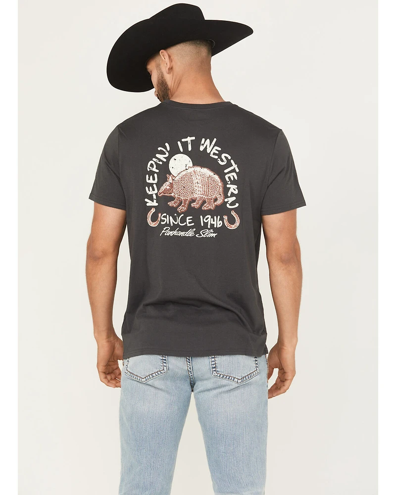 Panhandle Slim Men's Armadillo Short Sleeve Graphic T-Shirt