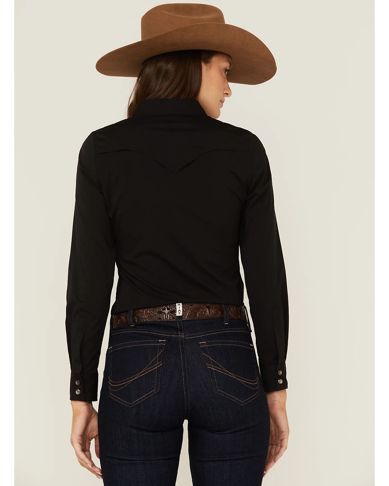RANK 45® Women's Outdoor Vented York Riding Long Sleeve Snap Western Shirt