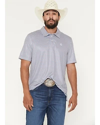 Panhandle Slim Men's Texas Print Short Sleeve Pearl Snap Performance Polo