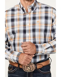 Cinch Men's Plaid Print Long Sleeve Button-Down Western Shirt