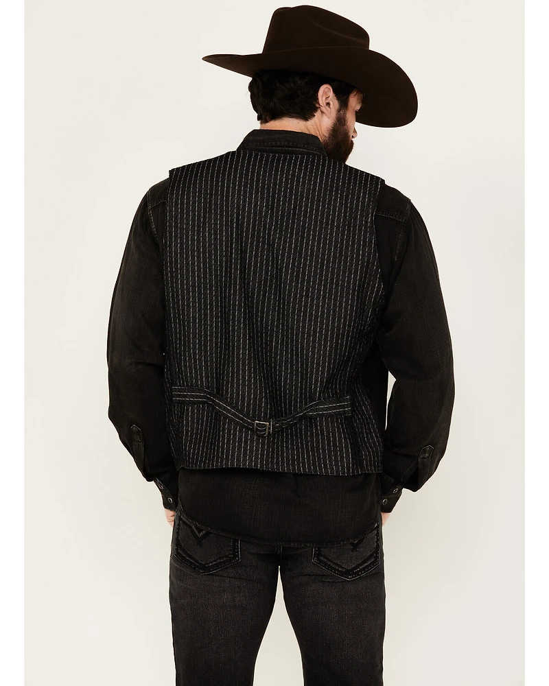 Moonshine Spirit Men's Innovator Pinstripe Denim Vest