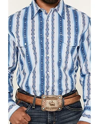 Wrangler Men's Checotah Southwestern Print Long Sleeve Snap Western Shirt