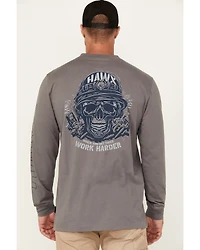 Hawx Men's Roughneck Long Sleeve Graphic Work T-Shirt