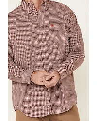 Ariat Men's FR Plaid Print Long Sleeve Work Shirt - Big & Tall