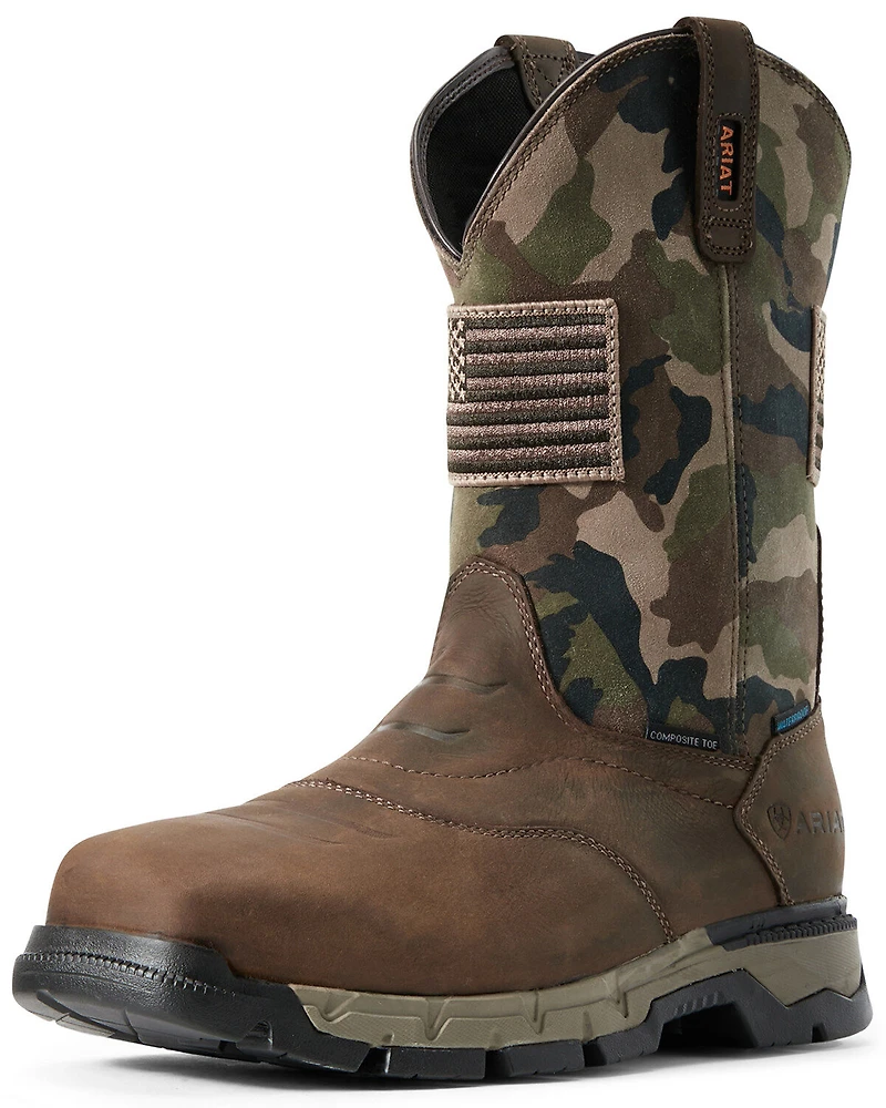 Ariat Men's Rebar Patriot Waterproof Western Work Boots - Composite Toe