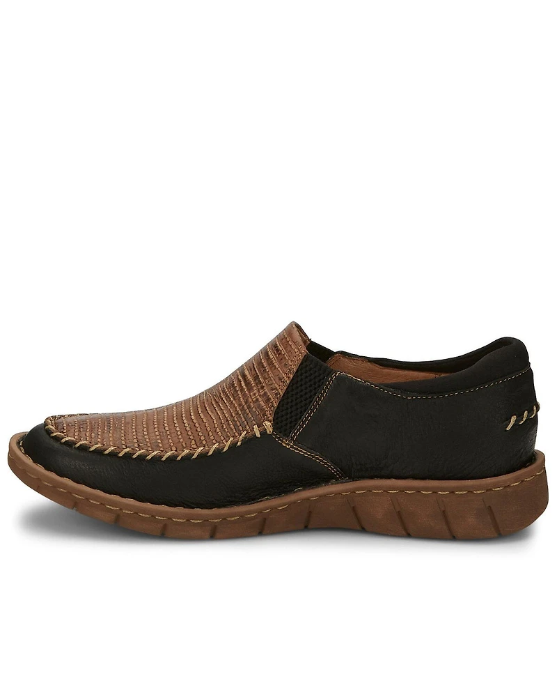 Tony Lama Women's Magdalena Print Slip-On Western Shoe - Moc Toe
