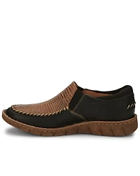 Tony Lama Women's Magdalena Print Slip-On Western Shoe - Moc Toe