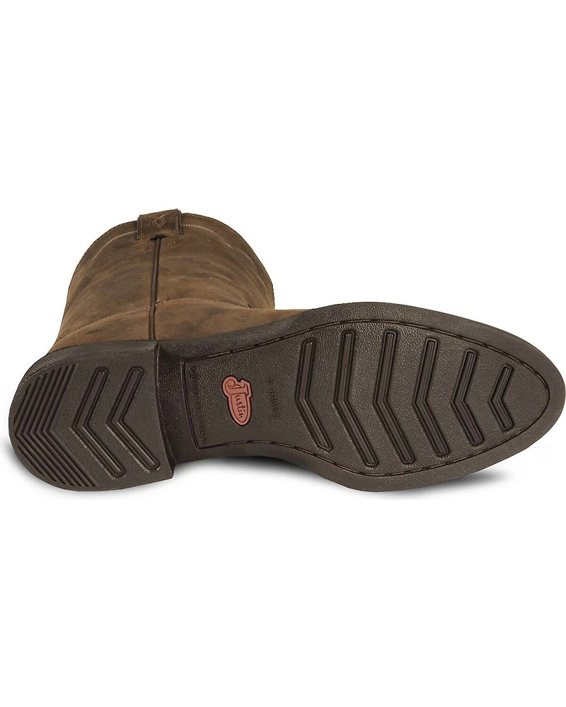 Justin Men's Stampede Roper Western Boots - Round Toe