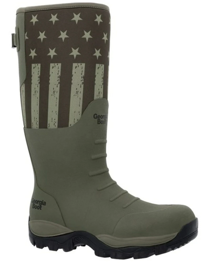 Georgia Boot Men's GBR Patriotic Rubber Pull On Work Boots - Soft Toe