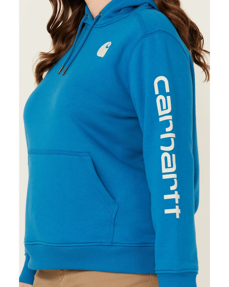 Carhartt Women's Relaxed Fit Midweight Logo Graphic Hoodie - Plus