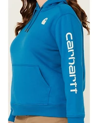 Carhartt Women's Relaxed Fit Midweight Logo Graphic Hoodie - Plus