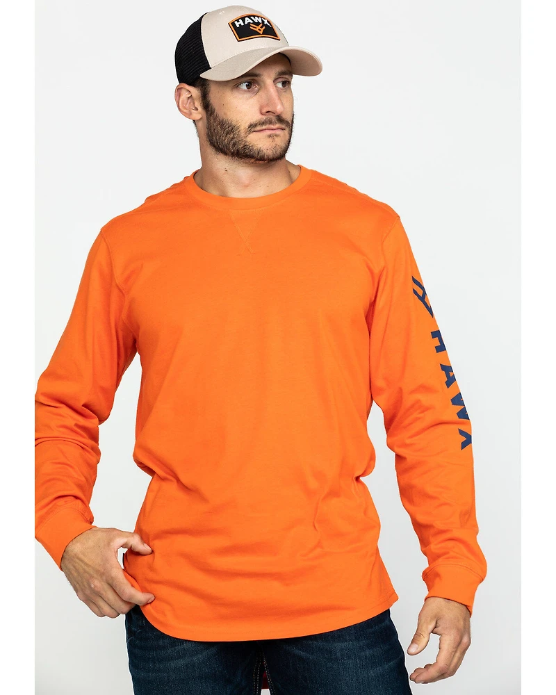 Hawx Men's Logo Long Sleeve Work T-Shirt - Big