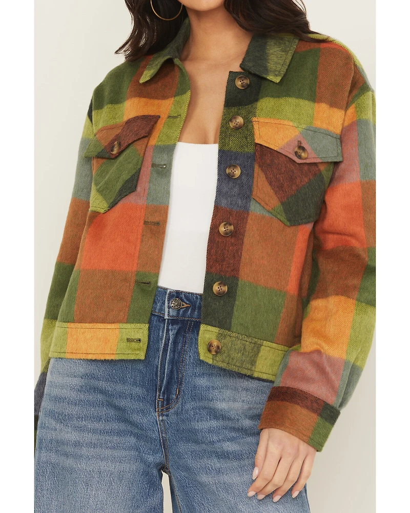 Cleo + Wolf Women's Buffalo Plaid Print Coat