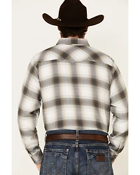 Ariat Men's Hickory Retro Large Plaid Thermal Long Sleeve Button Down Western Shirt