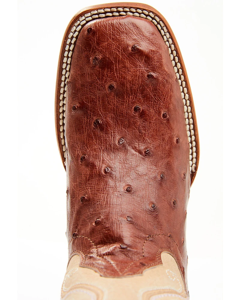 Shyanne Women's Olivia Exotic Ostrich Quill Western Boots - Broad Square Toe