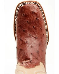 Shyanne Women's Olivia Exotic Ostrich Quill Western Boots - Broad Square Toe