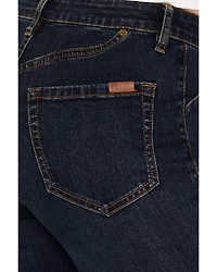Rock & Roll Denim Women's Dark Wash High Rise Flare Stretch Jeans
