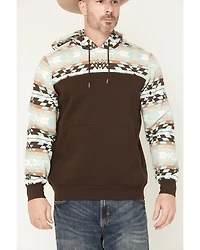 RANK 45® Men's Horizon Southwestern Print Colorblock Hooded Sweatshirt