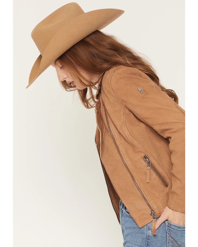 Mauritius Women's Misty Scatter Star Leather Jacket