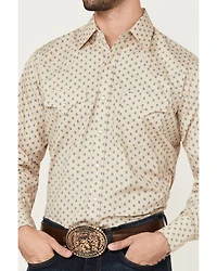 Ely Walker Men's Mini Southwestern Geo Print Long Sleeve Snap Western Shirt