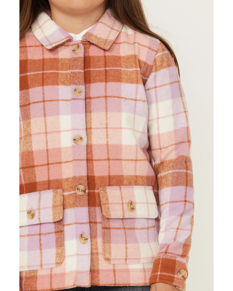 Shyanne Girls' Plaid Print Shacket