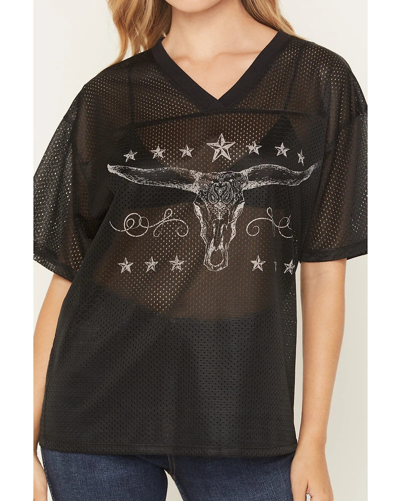 Youth Revolt Women's Steerhead Short Sleeve Graphic Jersey Shirt