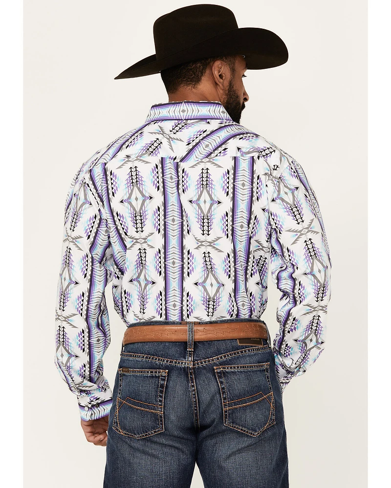 Panhandle Select Men's Boot Barn Exclusive Southwestern Print Long Sleeve Pearl Snap Western Shirt