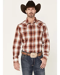 Wrangler Retro Men's Plaid Print Long Sleeve Snap Western Shirt