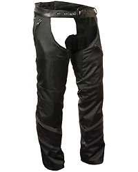 Milwaukee Leather Men's Trim Snap Out Liner Vented Textile Chaps
