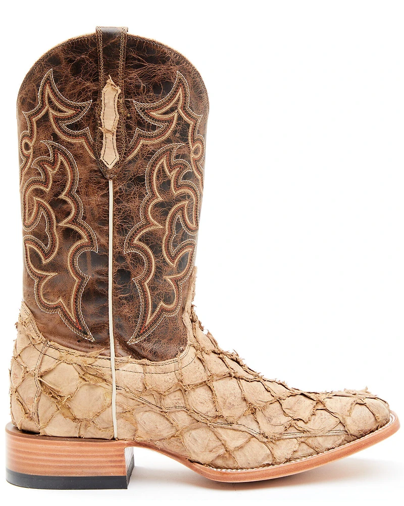Cody James Men's Exotic Pirarucu Western Boots - Broad Square Toe