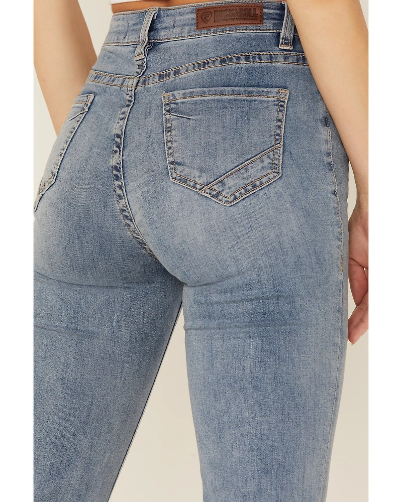 Rock & Roll Denim Women's Slit Front Trouser Jeans