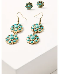 Shyanne Women's Summer Solstice Squash Blossom Earring Set - 5 Piece