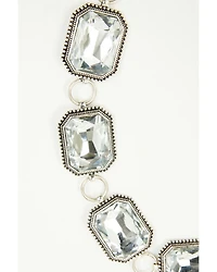 Southern Grace Women's Women's Rhinestone Concho Chain Belt
